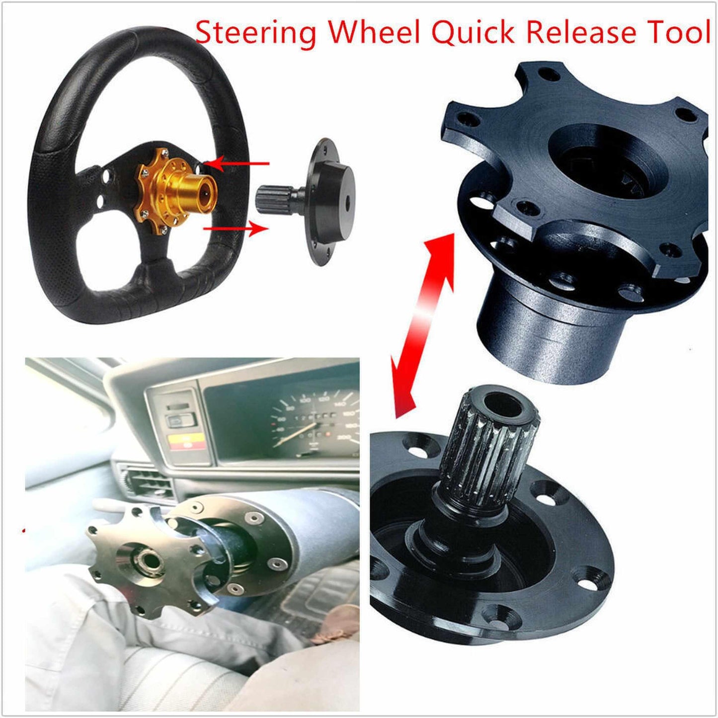 Racing Steering Wheel Quick Release Hub Adapter Kit