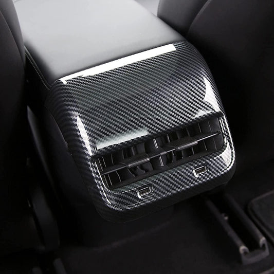 AC Vents Cover Rear Center Console Air Vent Trim for Tesla Model 3/Y 2017-2023