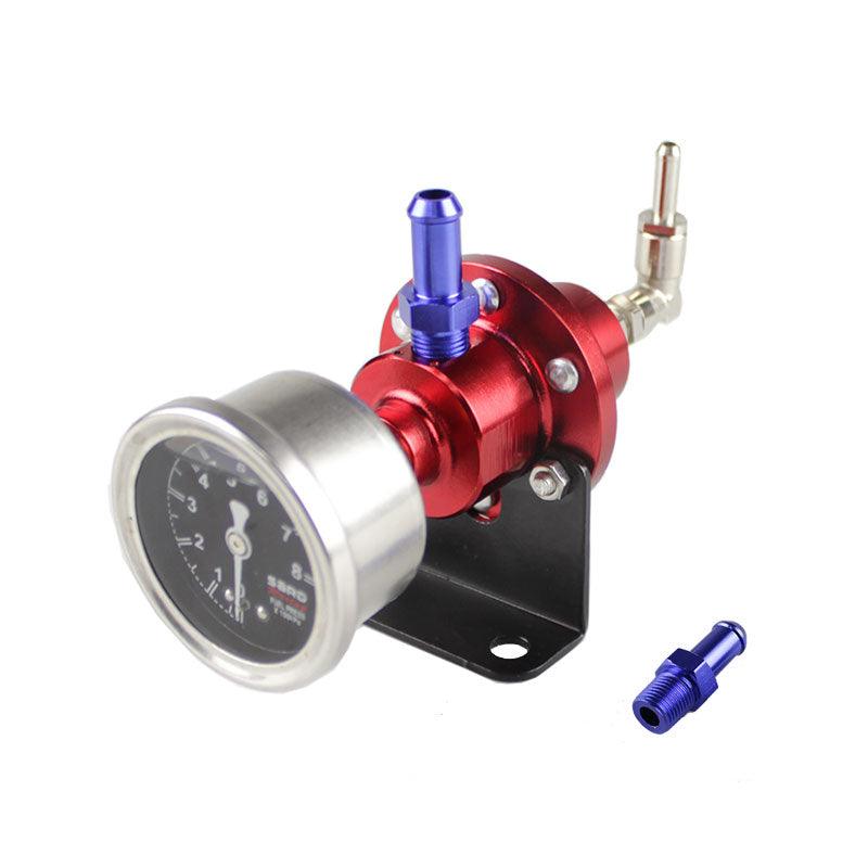 Adjustable Fuel Pressure Regulator with Gauge 0-140 PSI Universal 6AN