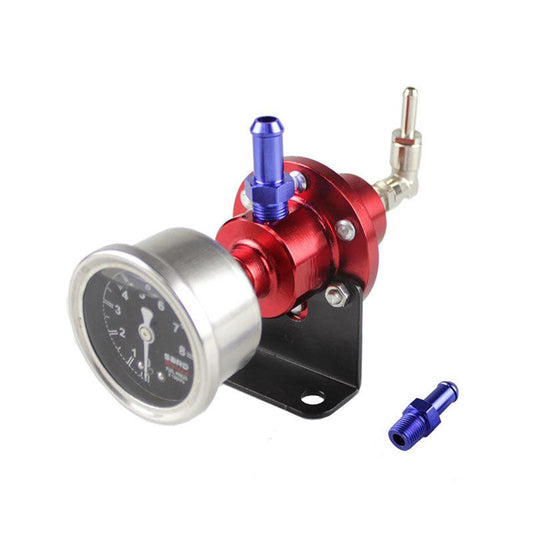 Adjustable Fuel Pressure Regulator with Gauge 0-140 PSI Universal 6AN