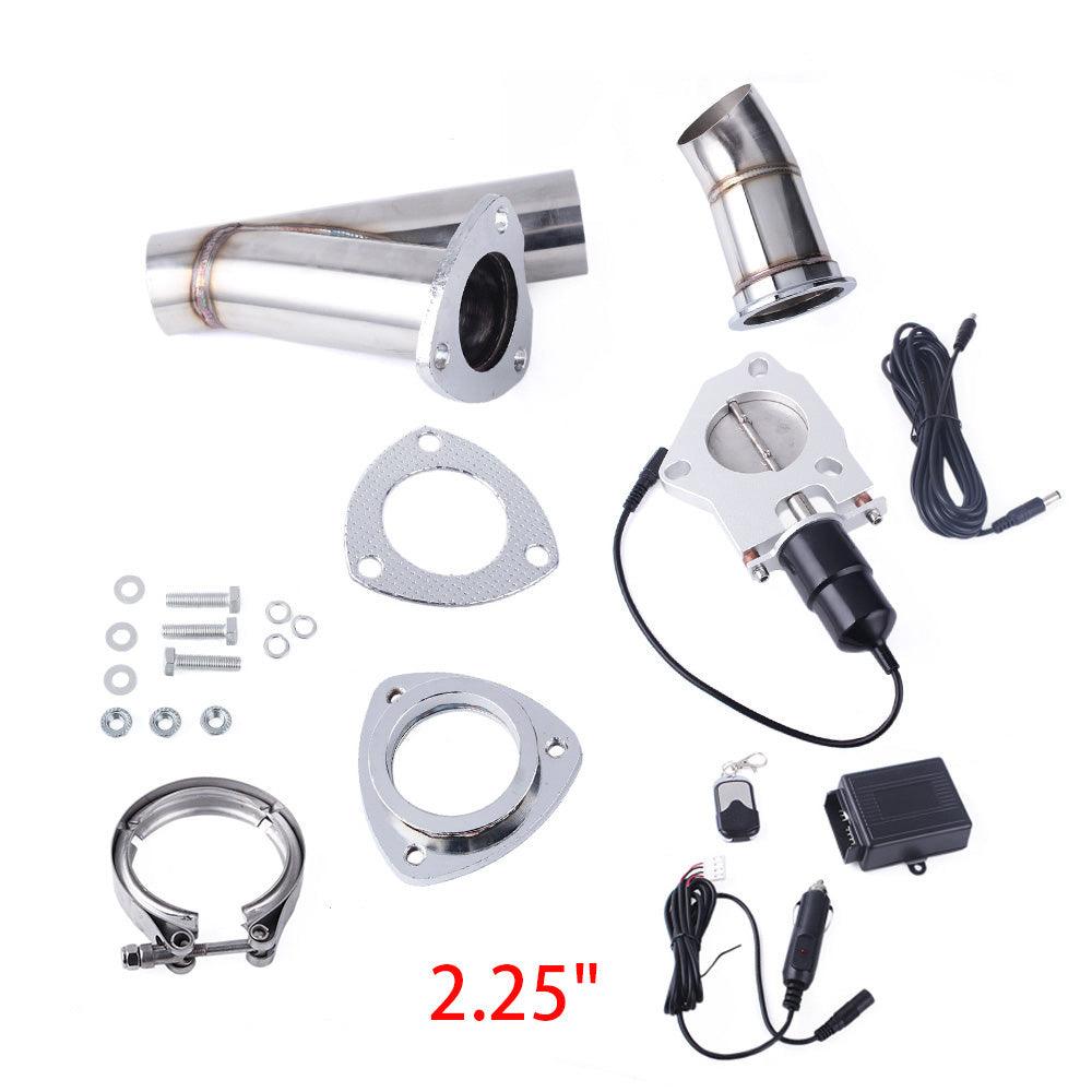 Universal Electric Stainless Exhaust Cutout Cut Out Dump Valve/Switch with Remote Control