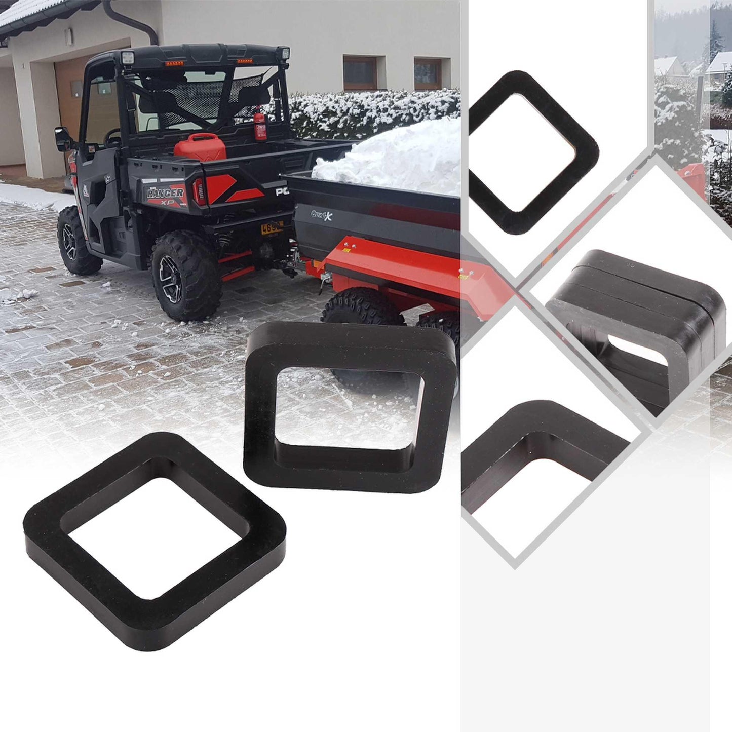 2 Inch Car Bumper Rubber Pad Noise Reduction Pad