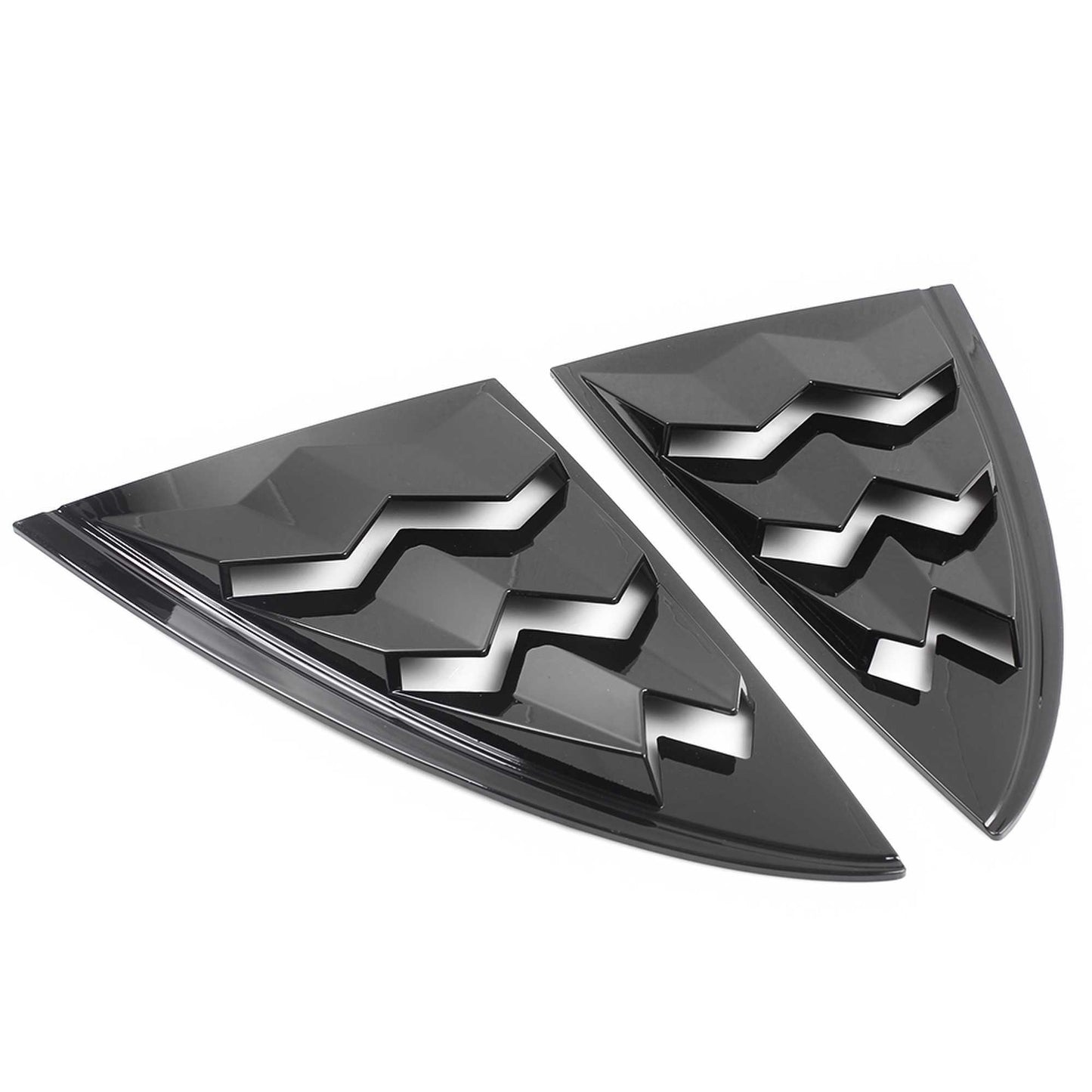 Carbon Fiber Side Window Louvers Cover Vent Cover for Model 3 2017-2021