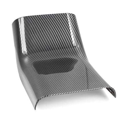 Rear Center Control Outlet Anti-Kick Cover ABS Glossy Carbon Fiber Anti-Dirty Cover for 2017-2023 Tesla Model 3/Y