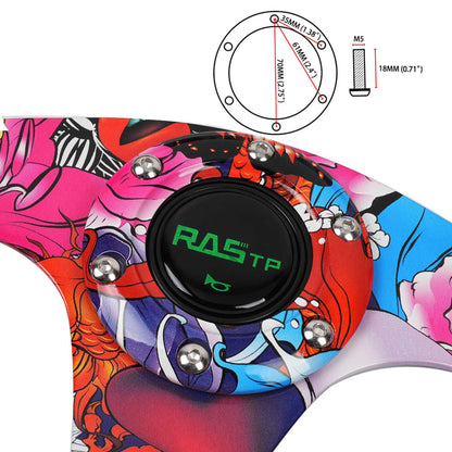 14Inch/350mm Acrylic Steering Wheel Graffiti Steering Wheel 6 Bolt with Horn