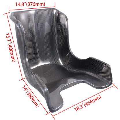 Racing Seat Go Kart Seat Carbon Fiber Adult Child Seat 18" wide