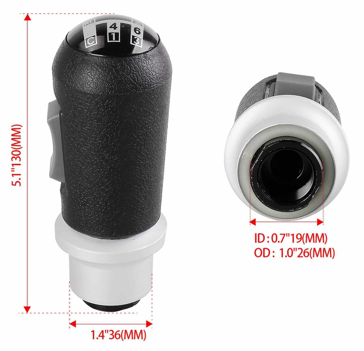 6 Speed+R+C Truck Gear Shifter Lever Knob with Gearbox Splicer Switch for Scania 3 Series 4 Series 1377386