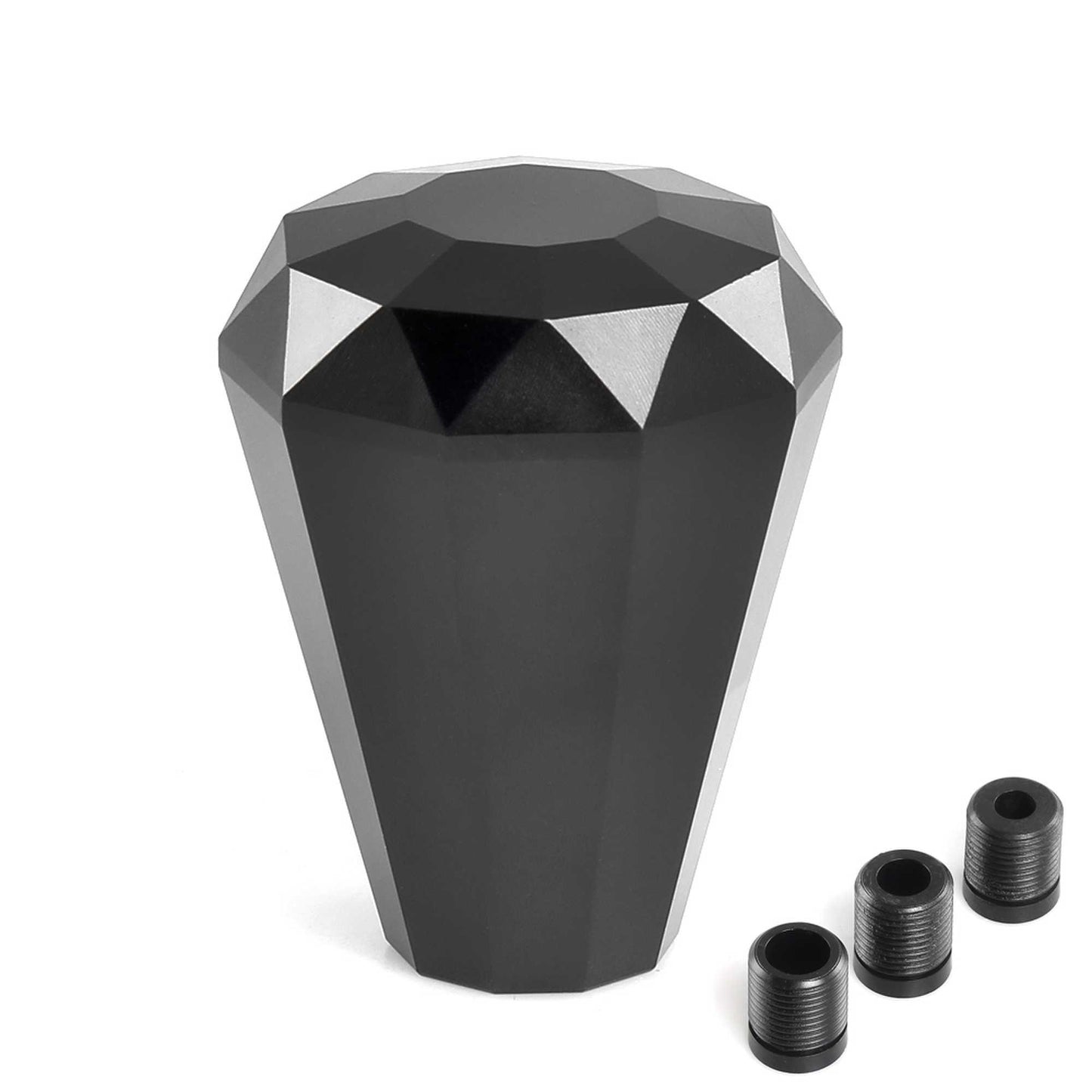 Universal Aluminum Diamond Shape Shift Knob with 3 Adapters