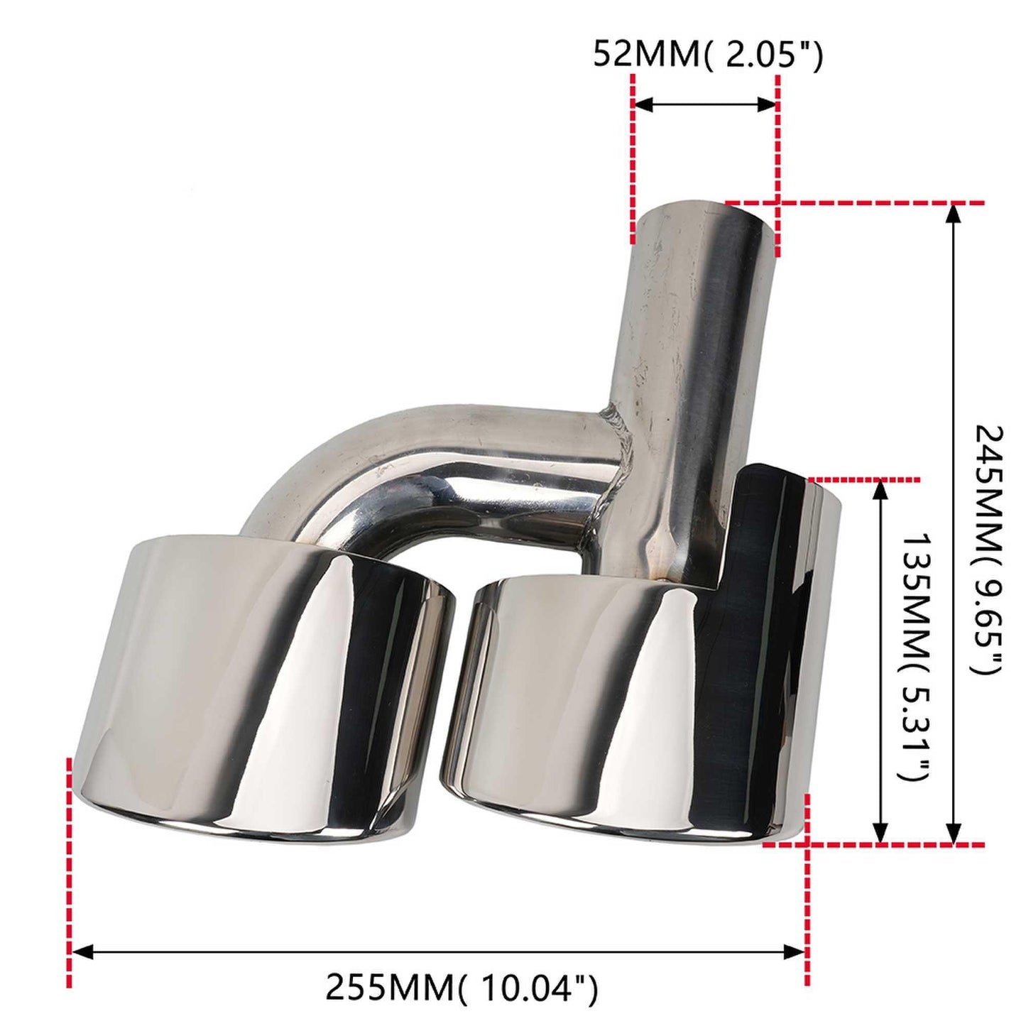2011-2014 Mercedes Benz C Class W204 Dual Exhaust Tips Exhaust Muffler
