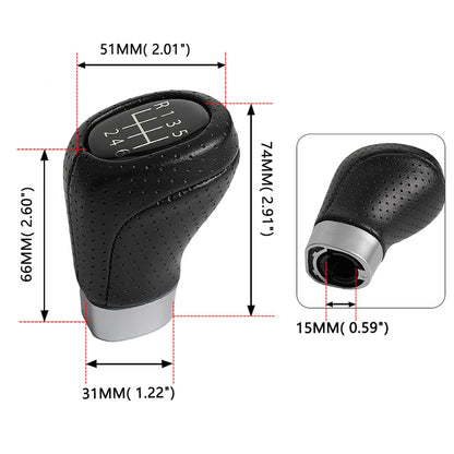 5/6 Speed Shift Knob Leather Gear Stick Shift Knob for BMW 1 3 Series