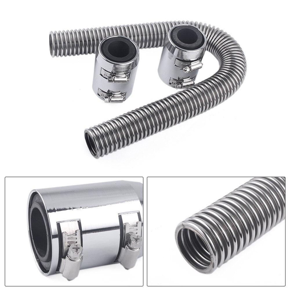 Universal Stainless Steel Radiator Flexible Coolant Water Hose Kit with Caps