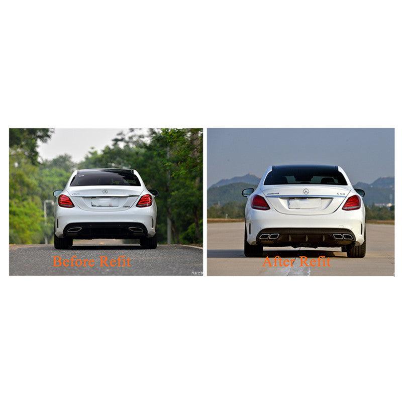 2014 Mercedes Benz C-Class W205 Dual Exhaust Tips Exhaust Muffler