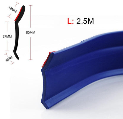 Universal 2.5m Car Bumper Lip Stickers Protector Front Bumper Lip Splitter Car Sticker Body Kits Rubber Strip