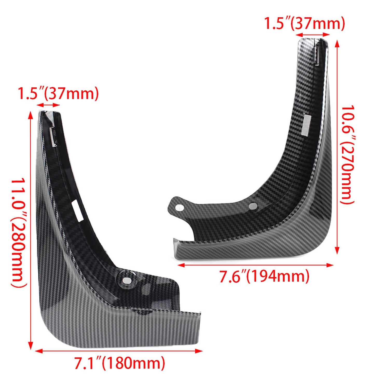 Carbon Fiber Car Mud Flaps Splash Guard Fender Mudguard for Tesla 17-21 Model 3