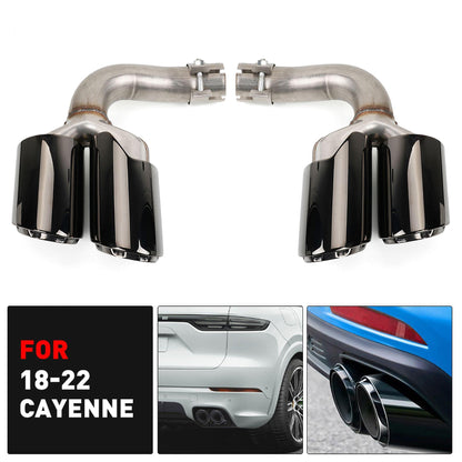 2018-2022 Porsche Cayenne Dual Round Exhaust Tip Exhaust Muffler