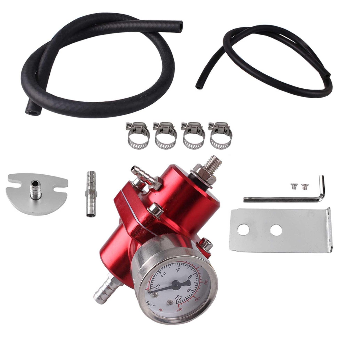 Universal Adjustable Fuel Pressure Regulator Gauge 0-140 PSI EF EG EK D16
