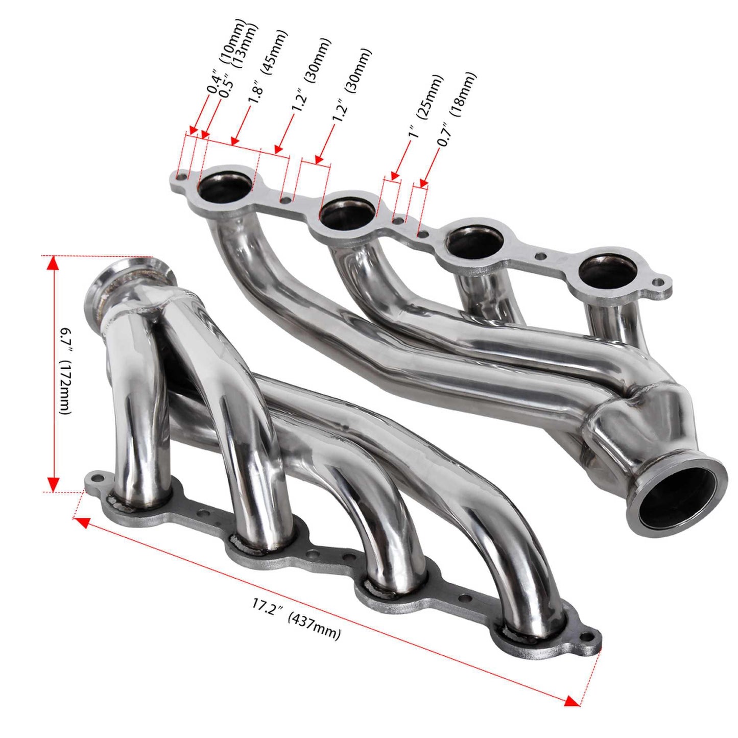 Exhaust Manifold For 1960-1986 Chevy GMC C10 Trucks LS LS1 LS2 LS3