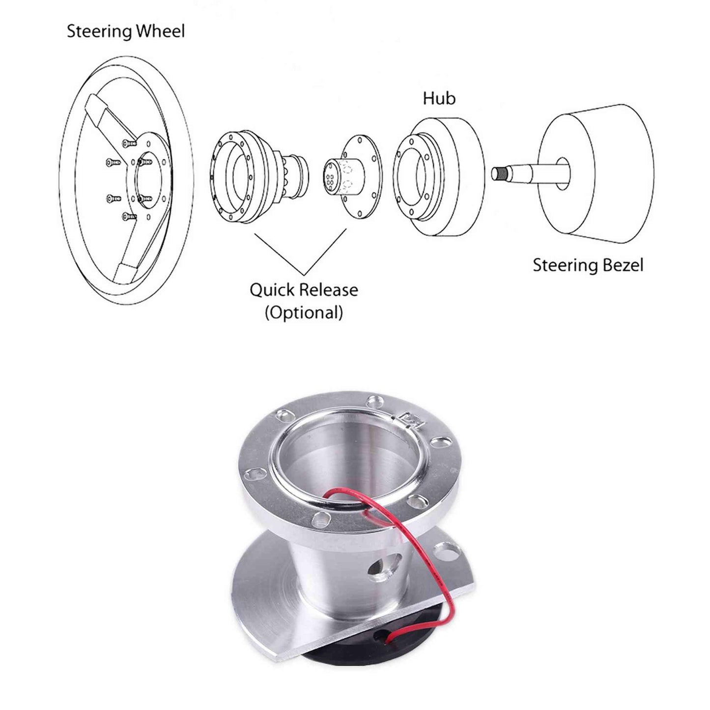 Honda GK5 Steering Wheel Hub Adapter Sports Boss Kit