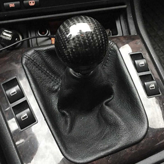Universal Carbon Fiber Shift Knob Car Manual Shift Lever Handle with 3 Adapters