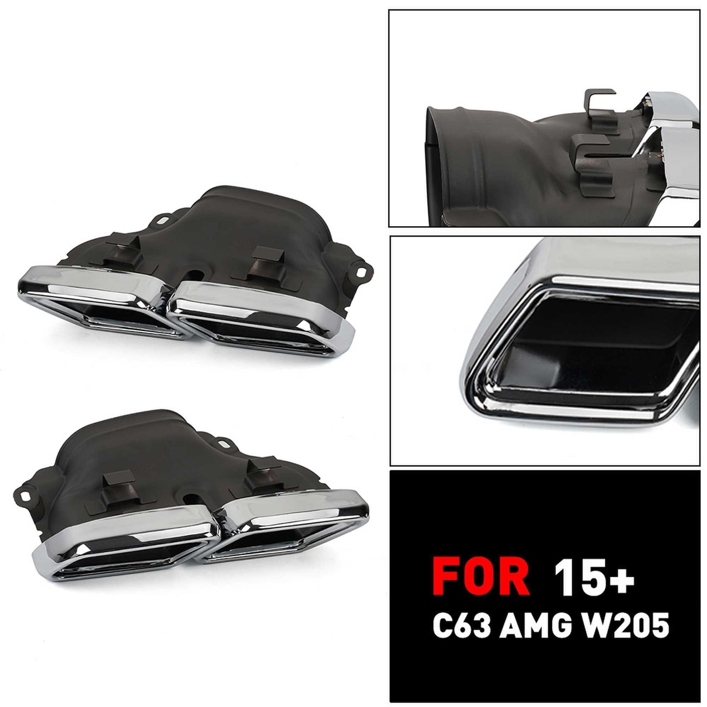 Mercede Benz AMG W205 C63 Dual Exhaust Tips Exhaust Muffler