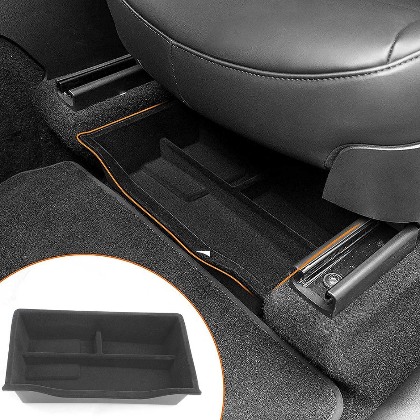 Main and Co-Pilot Passenger Seat Storage Box for Tesla Model Y 2020-2021