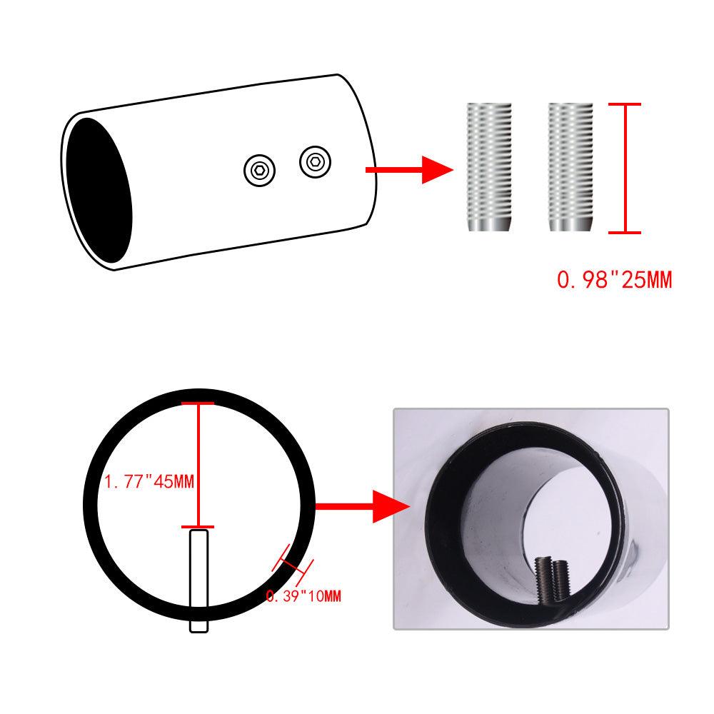 Universal Stainless Steel Exhaust Muffler Tip Pipe Modified