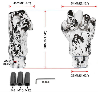 Universal Resin Shift Knob Hand Graffiti Gear Shifter Knob