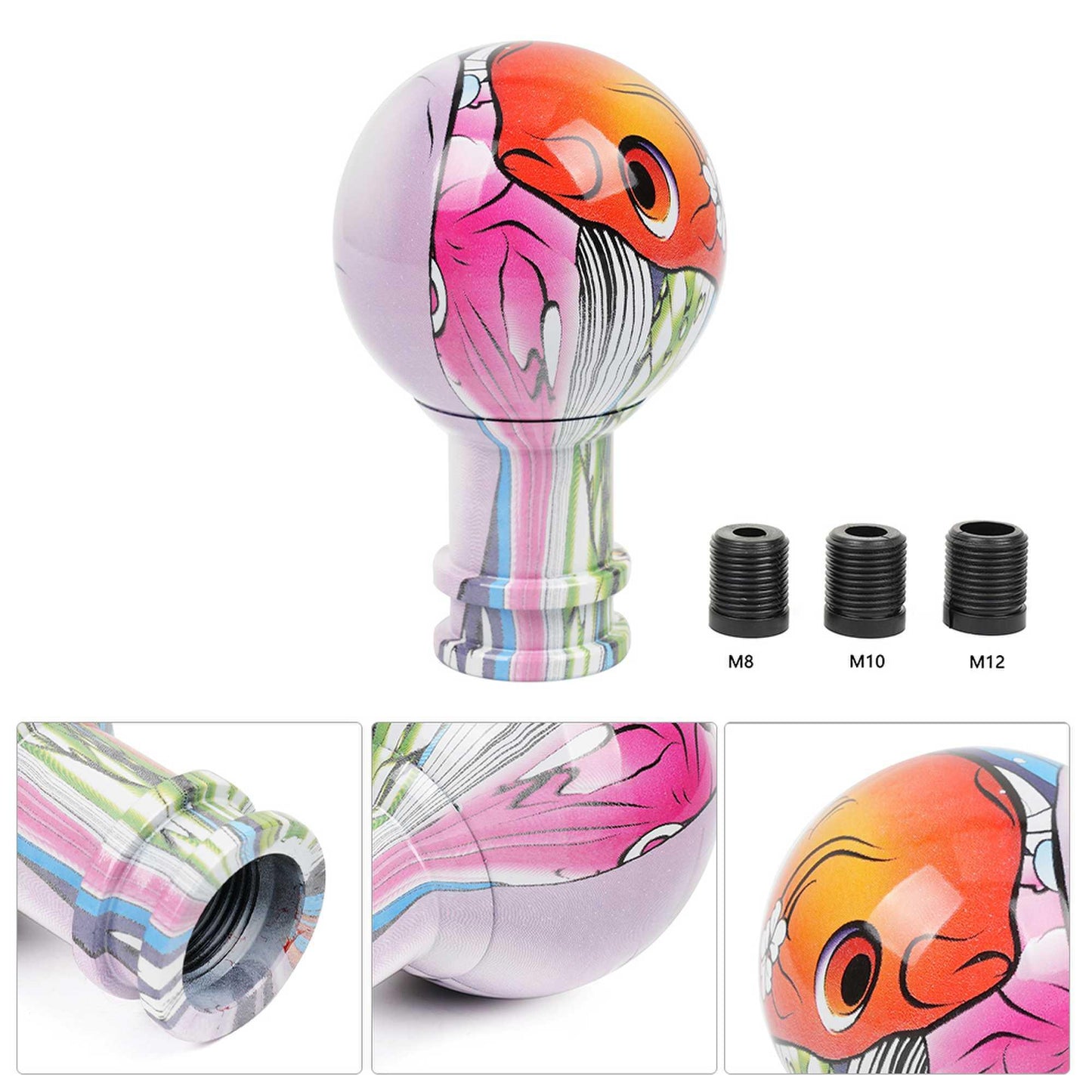 Universal Acrylic Shift Knob Ball Graffiti Gear Stick Shift Knob