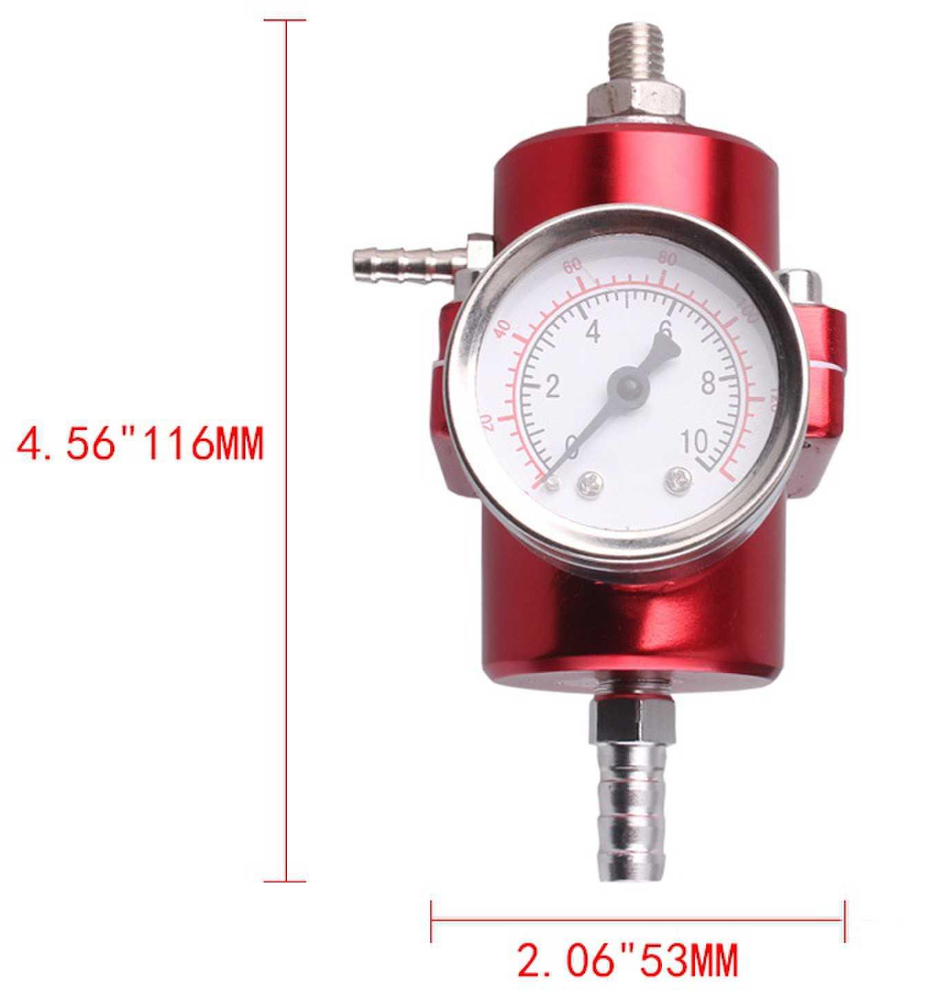 Universal Adjustable Fuel Pressure Regulator Gauge 0-140 PSI EF EG EK D16
