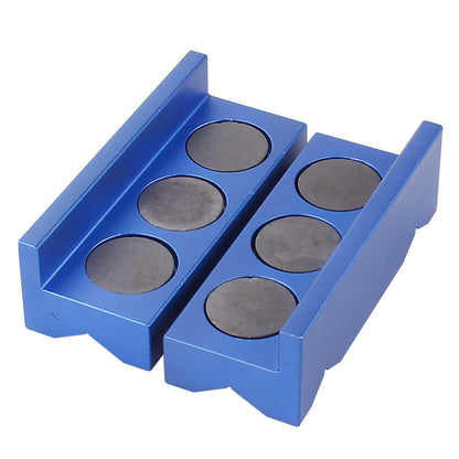 1 Pair Aluminum Vise Jaw Protective Inserts Magnetized