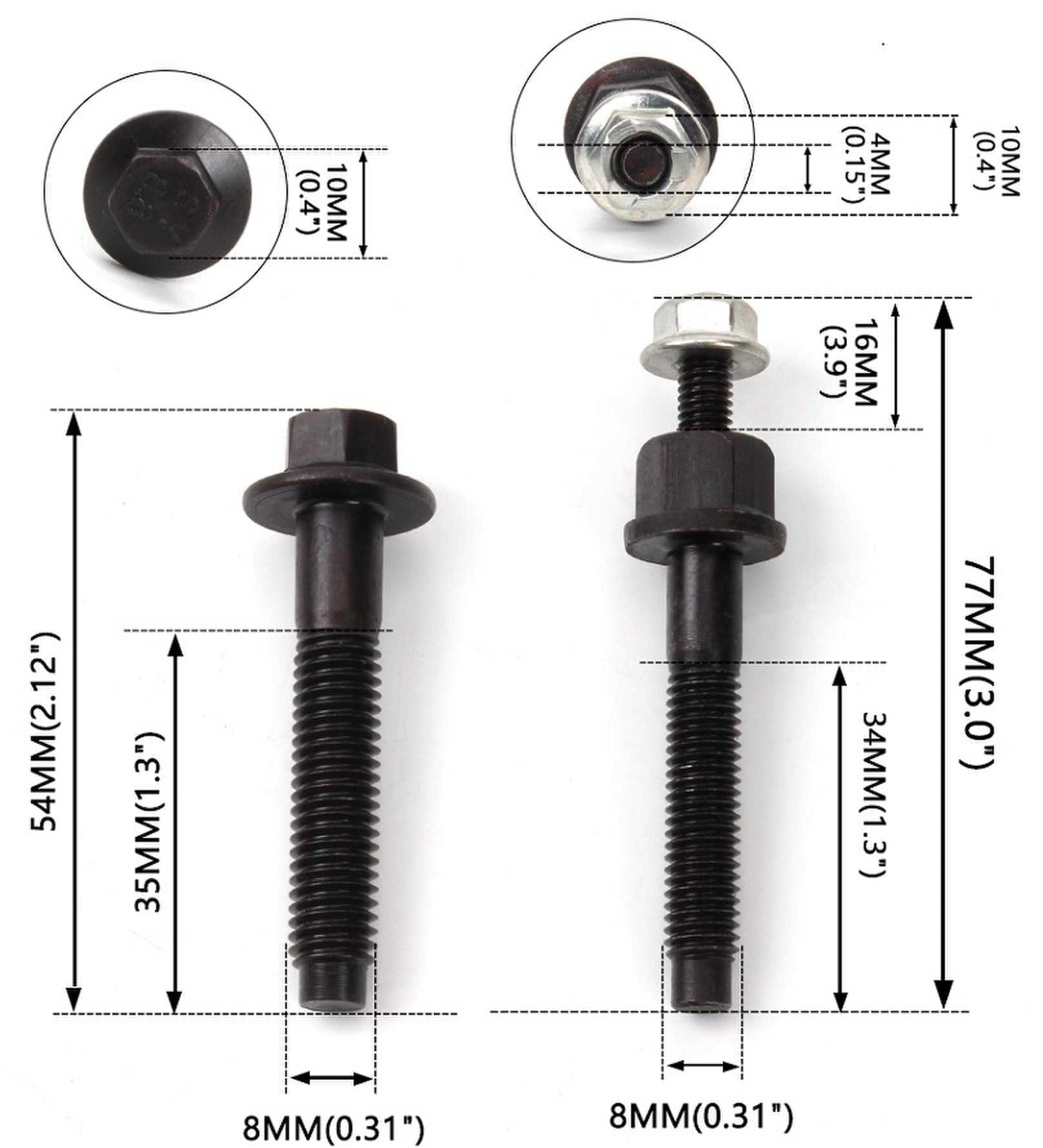 Exhaust Manifold Gasket Bolts Stud Nut Set for Dodge Jeep