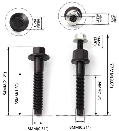 Exhaust Manifold Gasket Bolts Stud Nut Set for Dodge Jeep