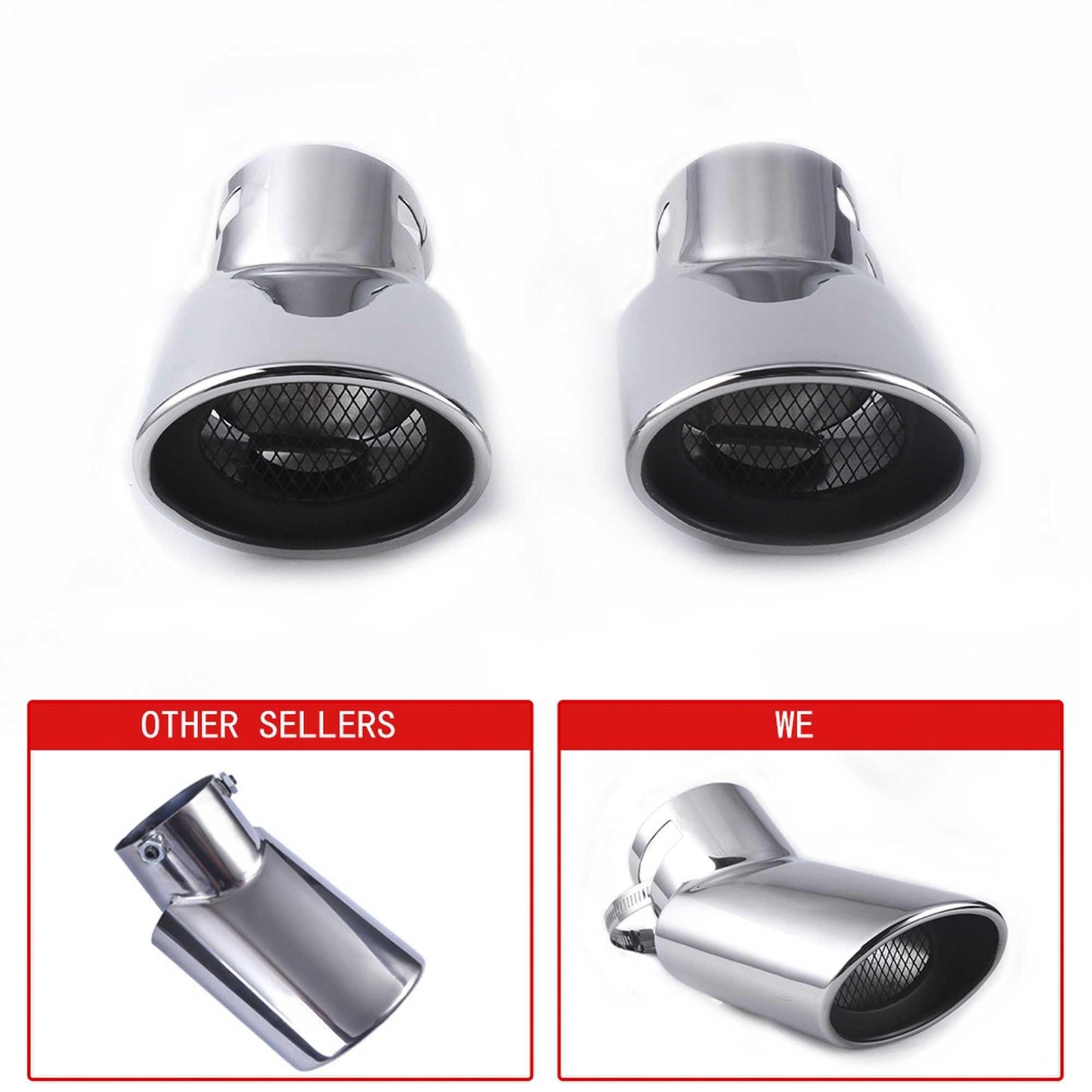 Universal 1 Pair Range Rover Diesel Exhaust Muffler Exhaust Tip