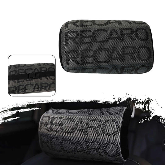 Universal 2Pcs Soft Auto Pillow JDM Style RECARO Neck Pillow Fabric Gradation Car Seat Headrest Car Neck Pillows