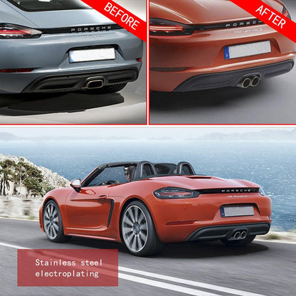 2015 Porsche 718 Cayman Dual Exhaust Tips Exhaust Muffle