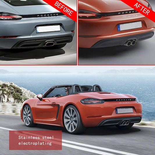 2015 Porsche 718 Cayman Dual Exhaust Tips Exhaust Muffle