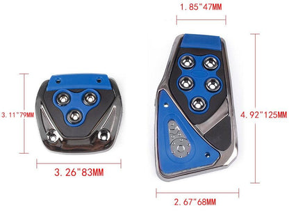 3Pcs Non-Slip Rubber Manual Foot Pedal Cover Set Kit