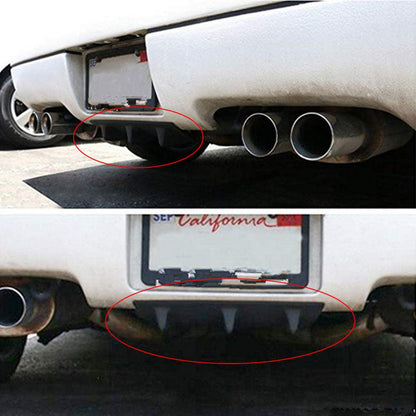 Universal 14 inch ABS Rear Bumper Lip Chassis Diffuser Spoiler Shark 3 Fin Style Rear Chassis Protection Spoiler