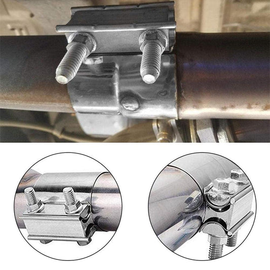 2.25" 2.5" 3.0" Exhaust Lap Joint Exhaust Clamp,Butt Joint Band Clamp Sleeve Coupler