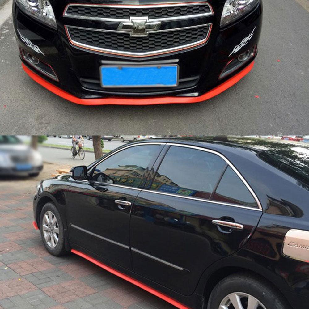 Universal 2.5m Car Bumper Lip Stickers Protector Front Bumper Lip Splitter Car Sticker Body Kits Rubber Strip