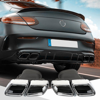 Mercede Benz AMG W205 C63 Dual Exhaust Tips Exhaust Muffler