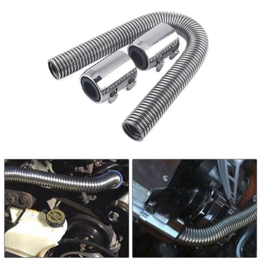 Universal Stainless Steel Radiator Flexible Coolant Water Hose Kit with Caps