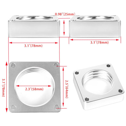 4-Bolt Throttle Body Spacer for 87-06 Jeep Wrangler TJ/YJ/XJ/MJ