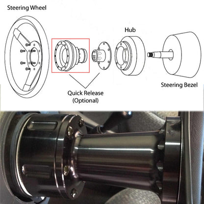 Steering Wheel Hub Adapter Spacer 51MM/76MM/101MM Modified Steering Wheel Heightening