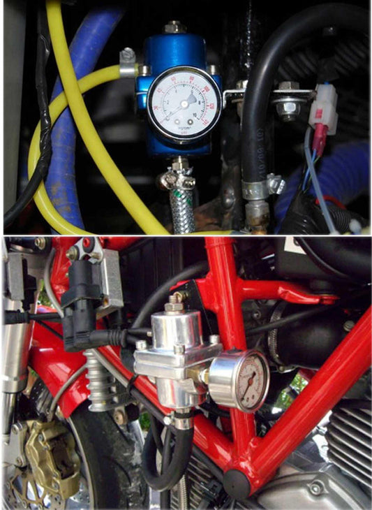 Universal Adjustable Fuel Pressure Regulator Gauge 0-140 PSI EF EG EK D16