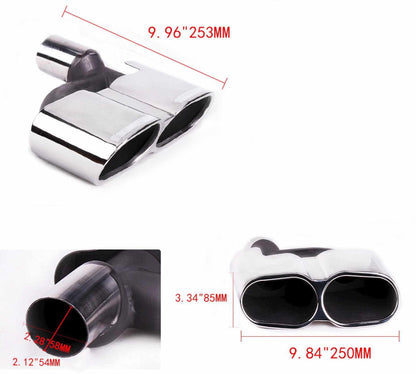 2008-2013 Mercedes Benz S Class W22 Dual Exhaust Tips Exhaust Muffler