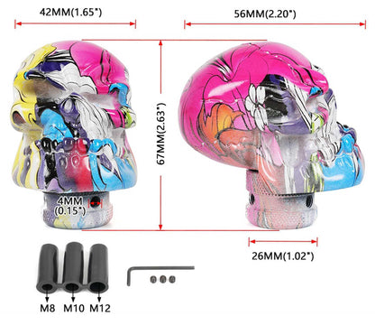 Universal Resin Shift Knob Skull Gear Shifter Knob