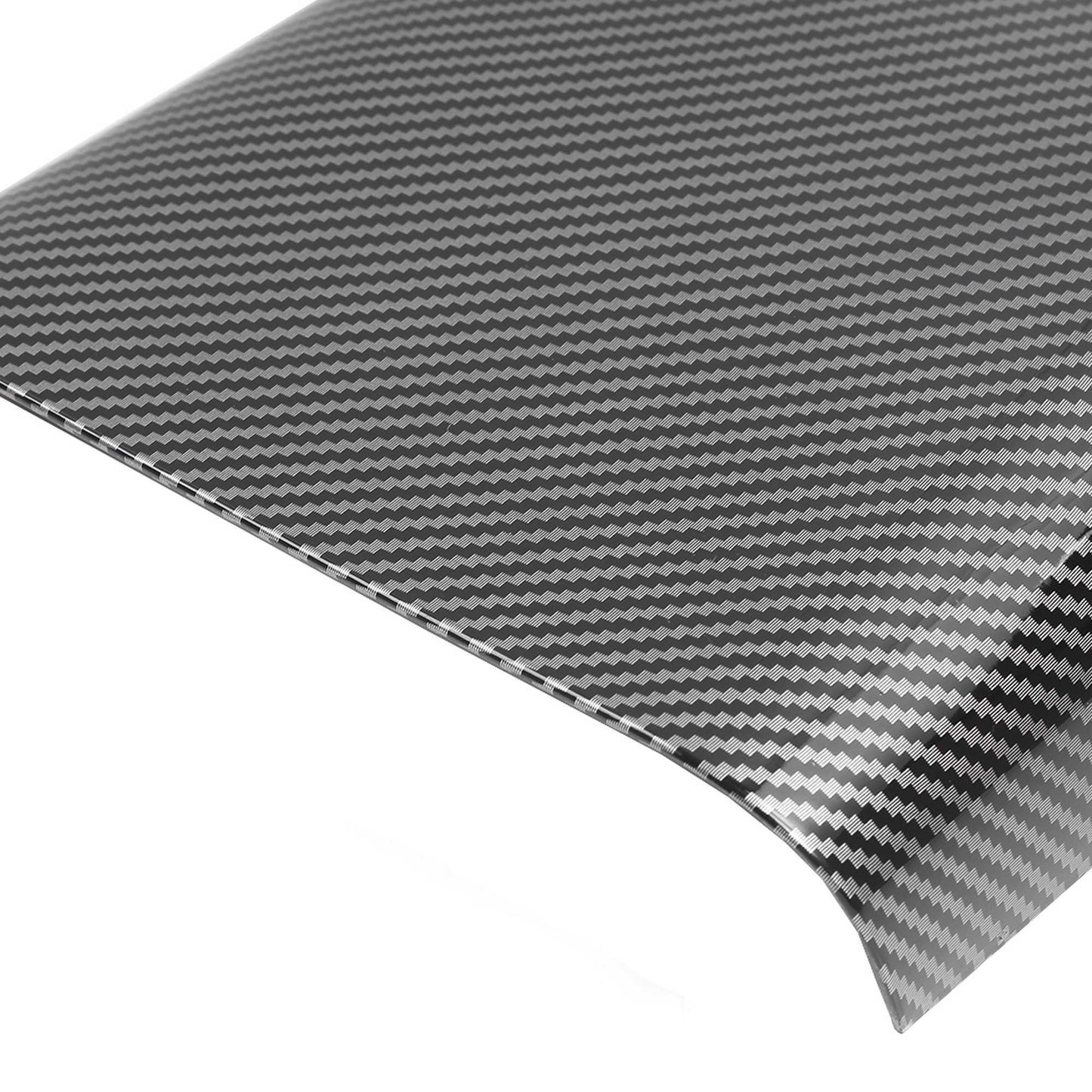 Rear Center Control Outlet Anti-Kick Cover ABS Glossy Carbon Fiber Anti-Dirty Cover for 2017-2023 Tesla Model 3/Y