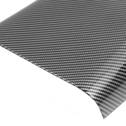 Rear Center Control Outlet Anti-Kick Cover ABS Glossy Carbon Fiber Anti-Dirty Cover for 2017-2023 Tesla Model 3/Y