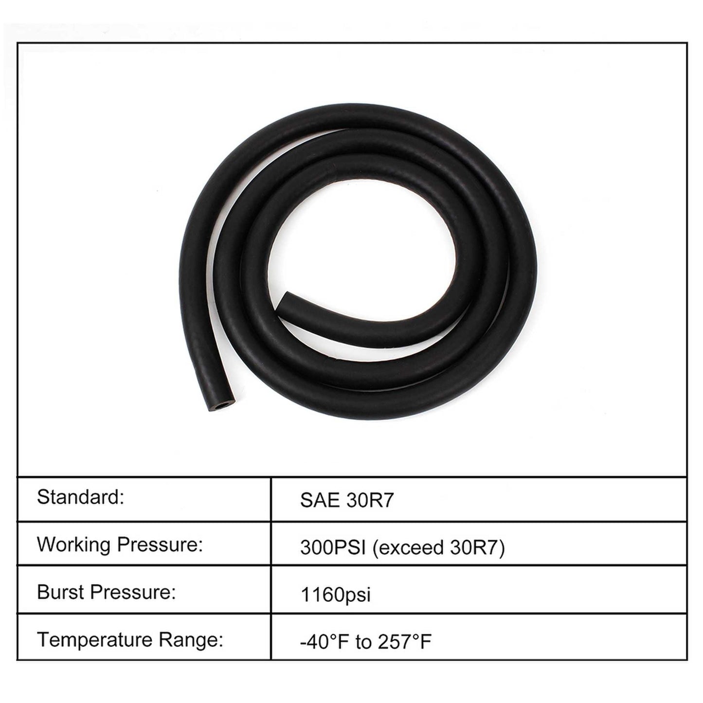 NBR Rubber Fuel Line Hose by Feet Small Engine Diesel Oil Gas Pipe Replacement